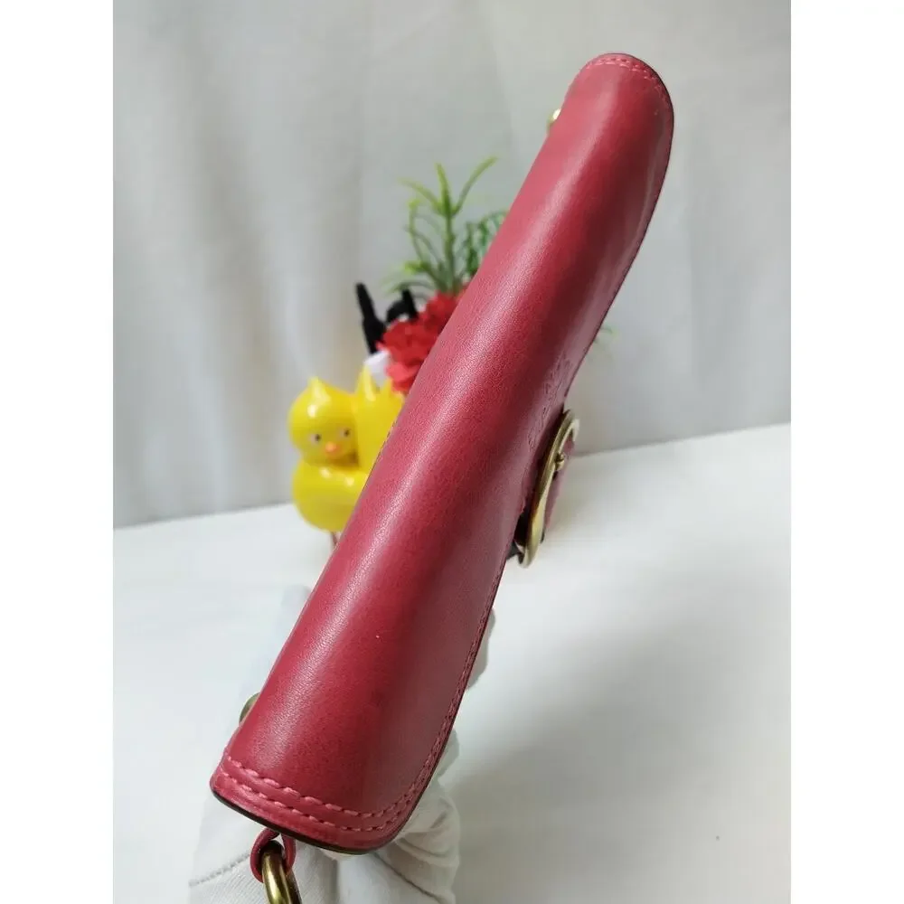 Coach Bleecker Red Leather Buckle Wristlet - Wallet
